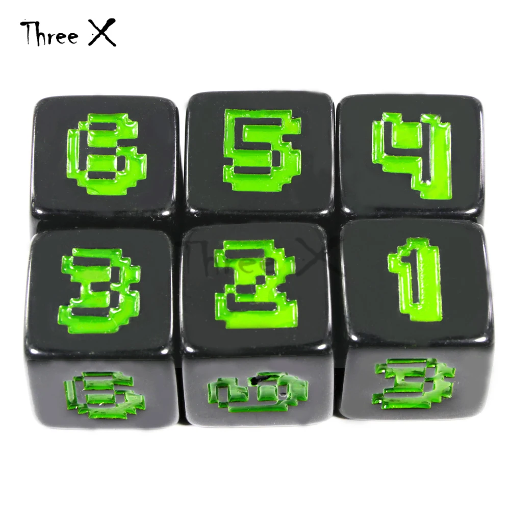 مجموعة مكعبات نرد رقمية بـ 6 أ - مراجعة Board Game Logo وسعره