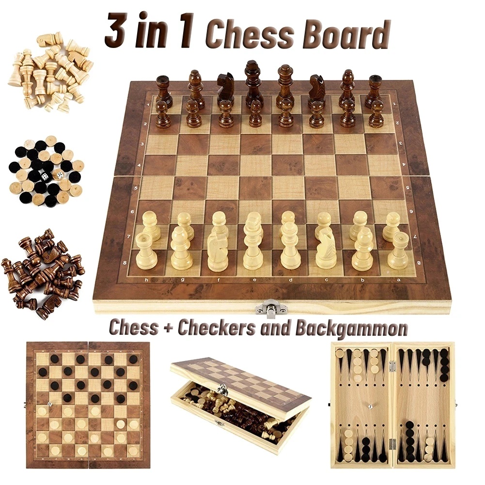 مجموعة ألعاب خشبية 3 في 1 تشمل - مراجعة Magnetic Travel Chess وسعره